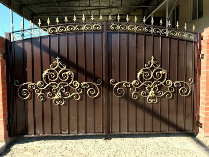Ажурные металлические ворота