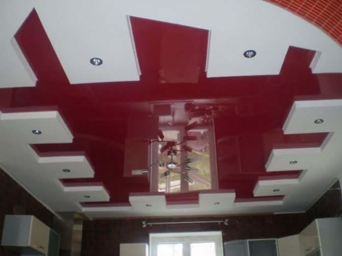 Одноуровневый потолок из гипсокартона на профиле 60х27