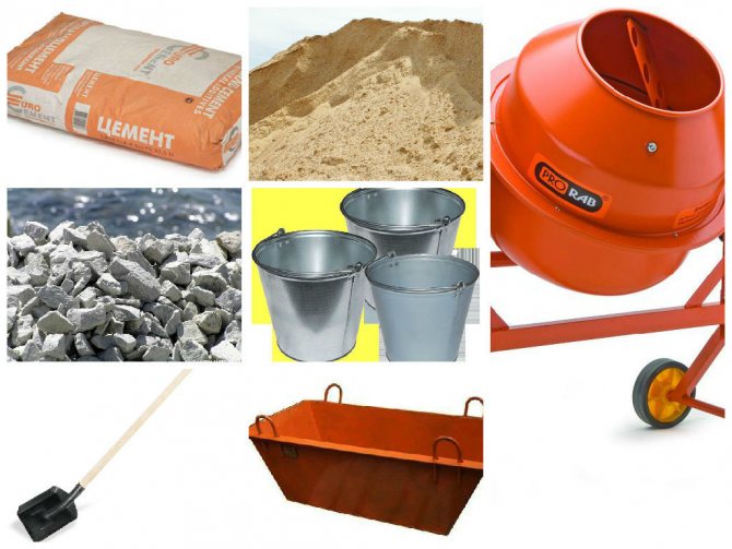 инструменты и материалы для бетона