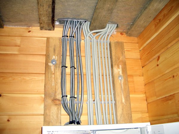Монтаж электрики в деревянном доме