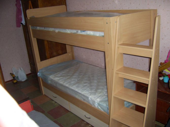 Прочная и красивая двухъярусная кровать своими руками