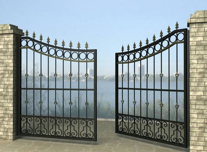 Красивые ажурные ворота