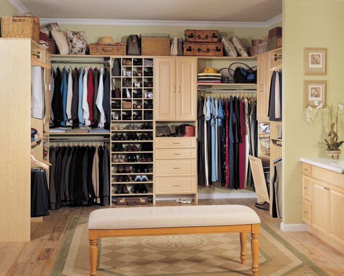 Дизайн маленькой гардеробной комнаты — идеи и советы