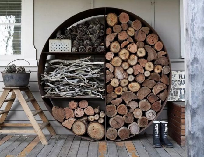 Поленница для дров – разновидности, особенности и практичные решения