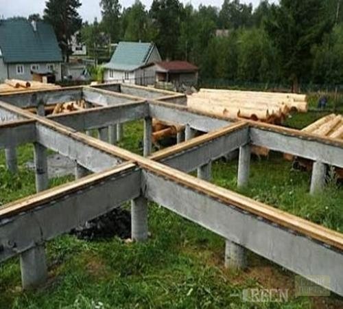 Строительство фундамента деревянного дома