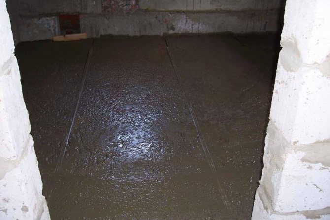 Высыхание бетонного пола